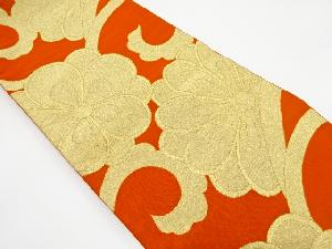 アンティーク 八重梅に菊唐草模様織り出し袋帯(着用可)